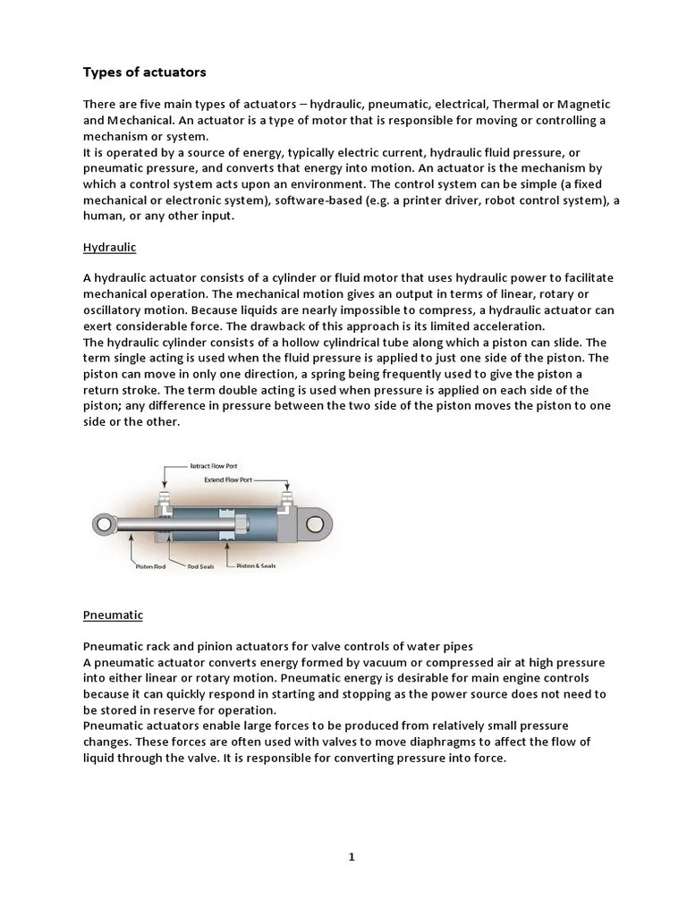 Actuators | PDF | Actuator | Machines