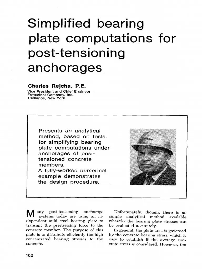 Bearing Plate Design PDF Prestressed Concrete Structural Steel