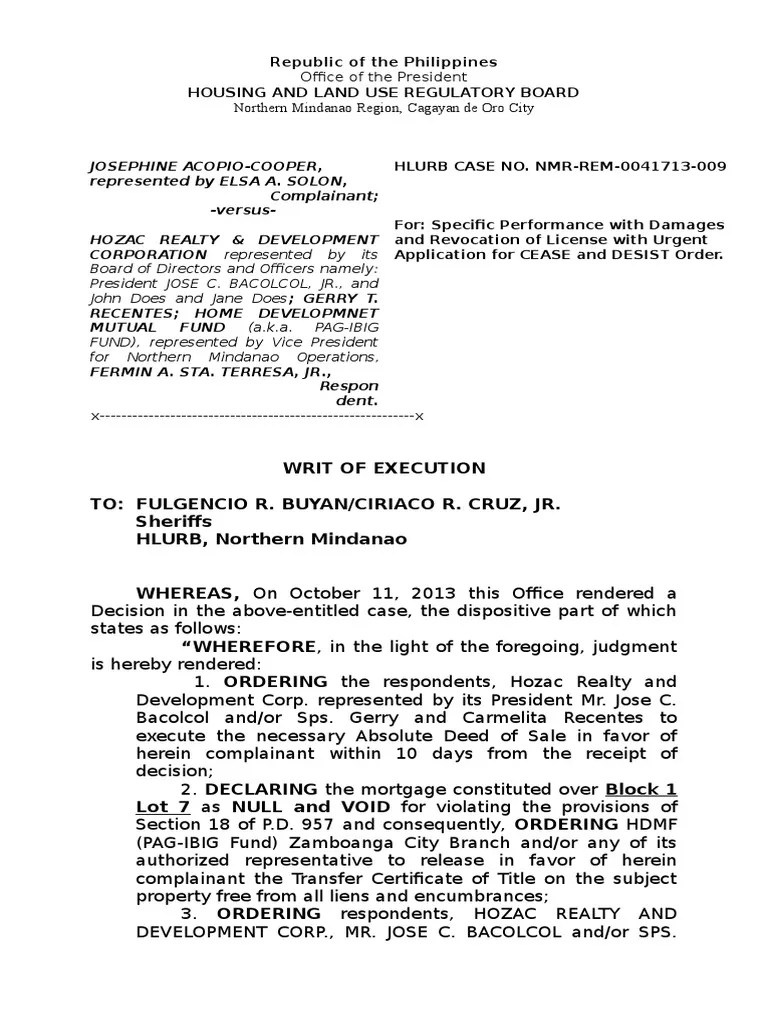 Writ of Execution Case Judgment (Law) Lawsuit Free 30day Trial