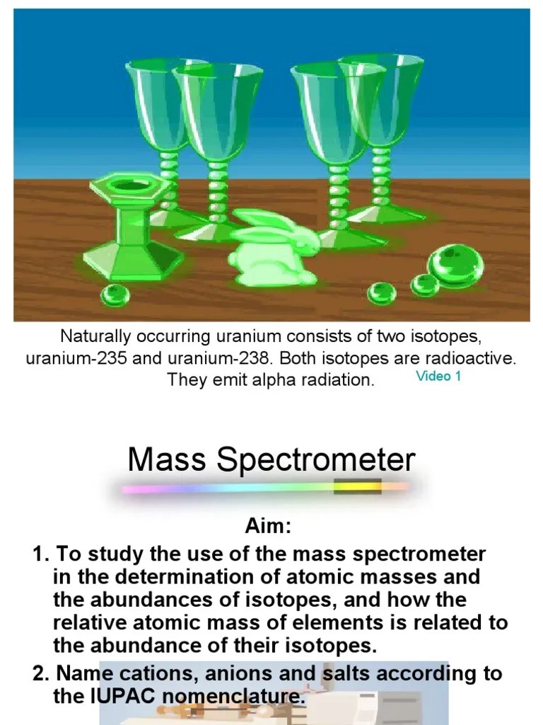Naturally Occurring Uranium Consists of Two Isotopes, Uranium235 and Uranium238. Both Isotopes