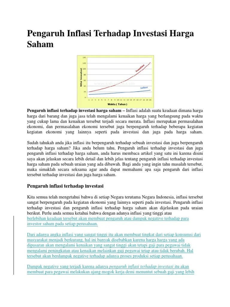 Makalah Pengaruh Inflasi Terhadap Pertumbuhan Ekonomi