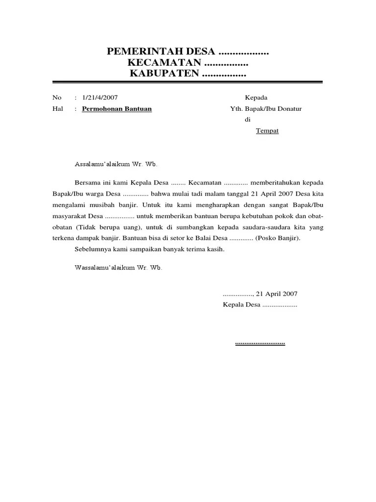 Contoh Proposal Permohonan Bantuan Dana Musibah Kebakaran Berbagi
