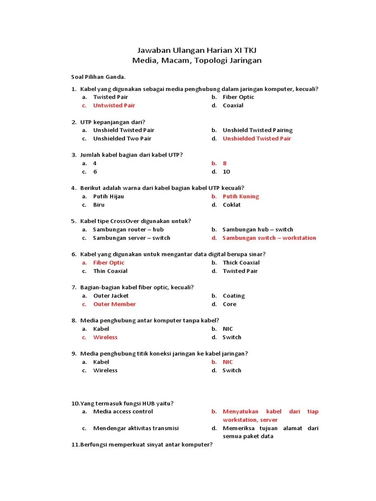 FR14-Kunci Jawaban Ulangan Harian XI | PDF