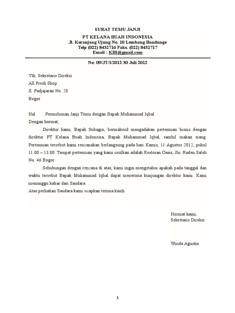 Surat rasmi permohonan lot tanah rasmi x cute766. Contoh Surat Permohonan Janji Temu Kumpulan Contoh Surat Dan Soal Terlengkap