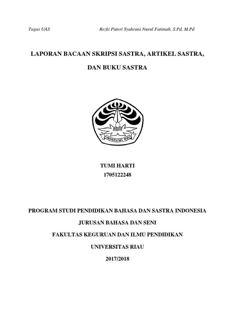 Cover Laporan Bacaan Skripsi | Pdf