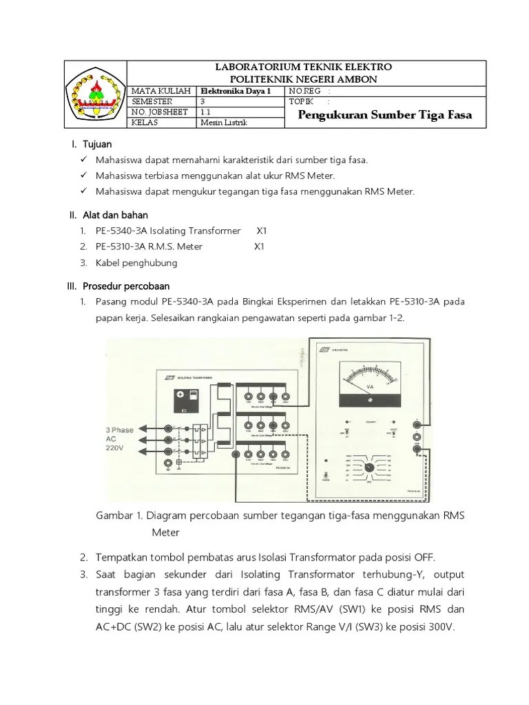 ELDA Pengukuran Sumber Tiga Fasa | PDF