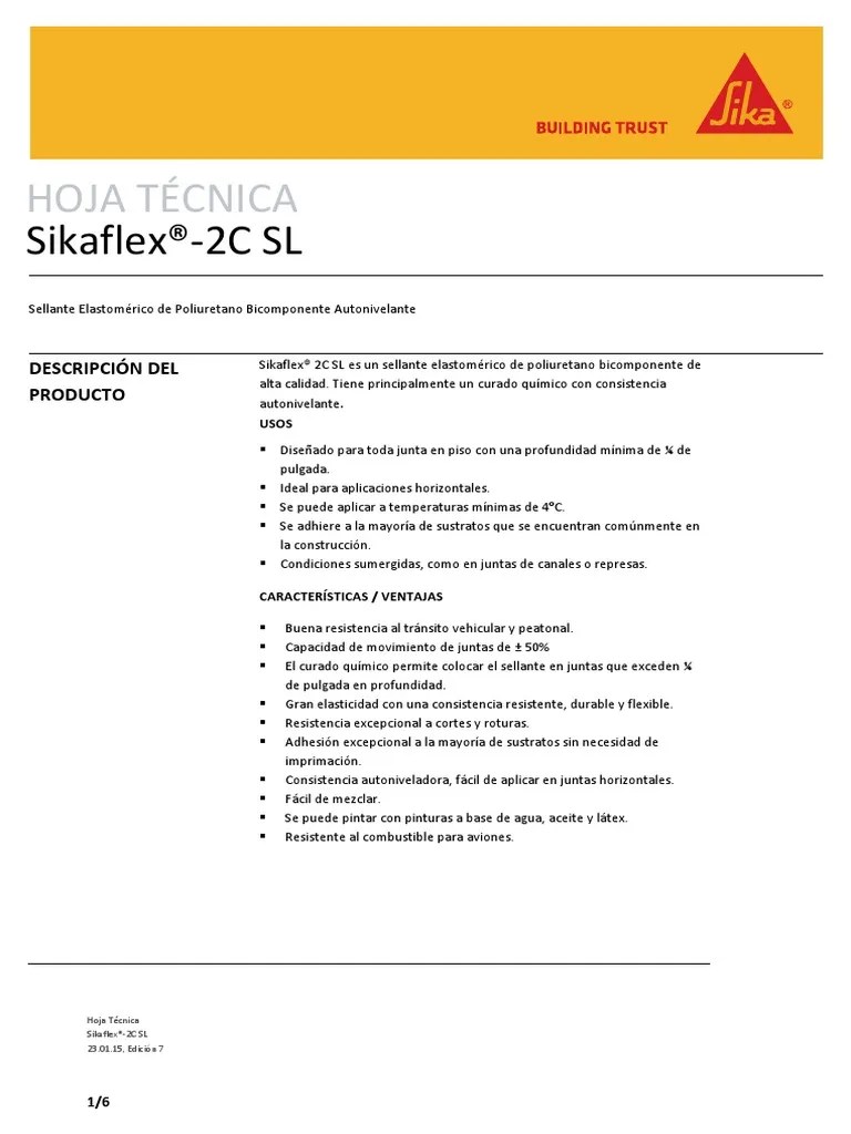 HT Sikaflex 2C SL Polyurethane Respiratory System