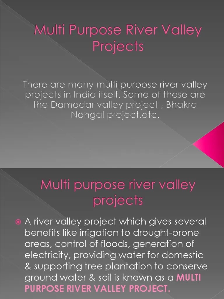 Multi_Purpose_River_Valley_Projects.pptx Hydrology Water And