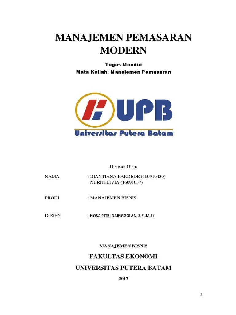 Manajemen Pemasaran Modern PDF