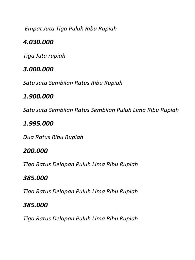 Kenapa Nilai Uang Di Kuitansi Wajib Ditulis Dengan Huruf Halaman All Kompas Com tulisan angka satu juta dua ratus ribu rupiah