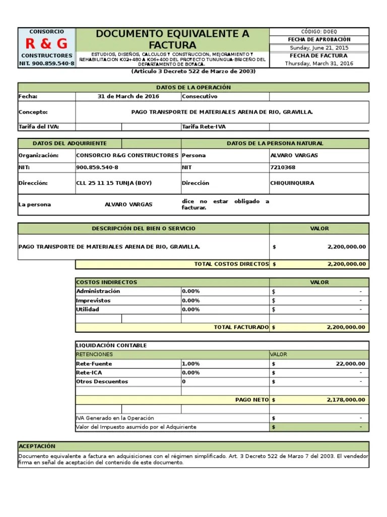 Modelo Cuenta de Cobro Factura Documentos empresariales