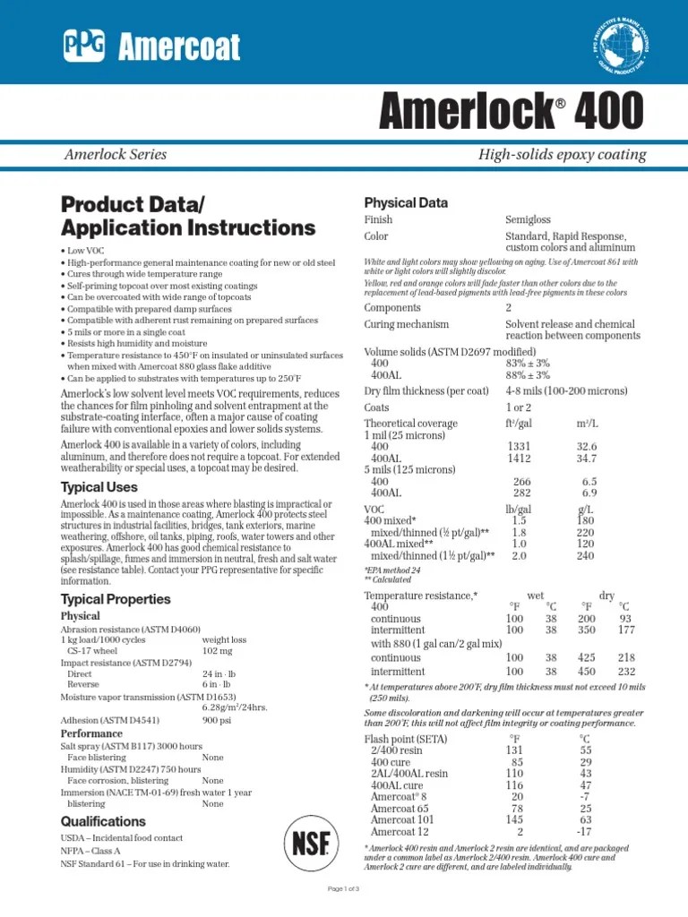 Amerlock_400 Ventilation (Architecture) Epoxy