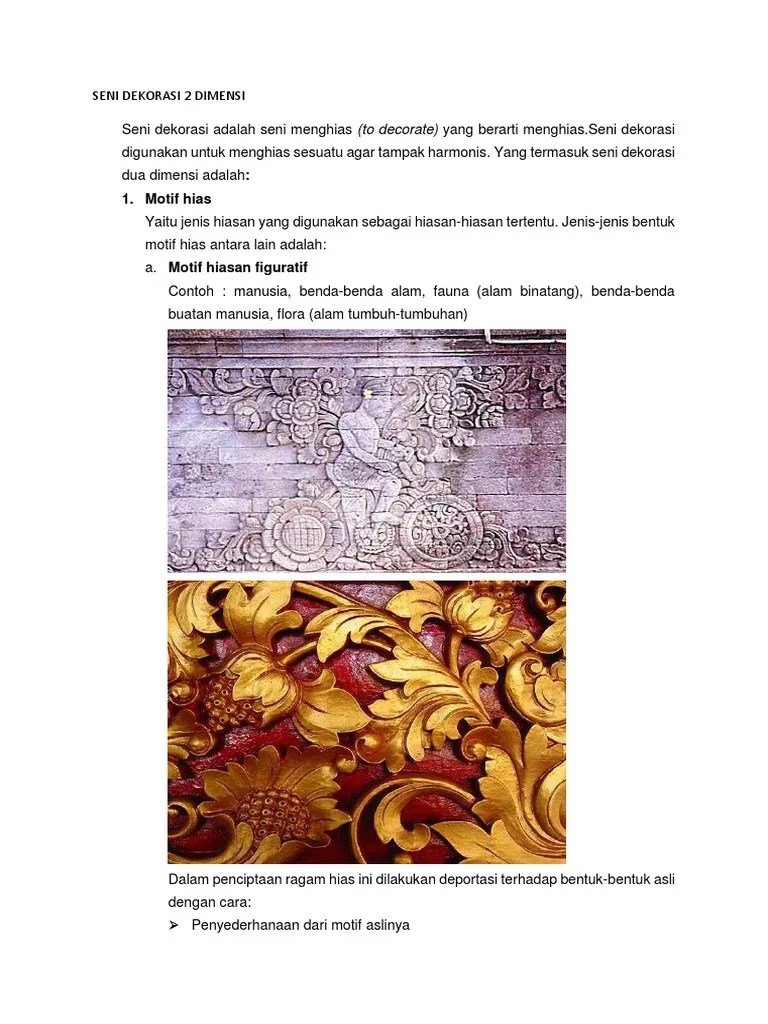 Seni Dekorasi 2 Dimensi | PDF