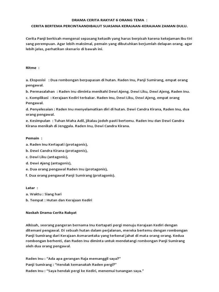 Contoh Naskah Drama 2 Orang Protagonis Dan Antagonis - Contoh Resource