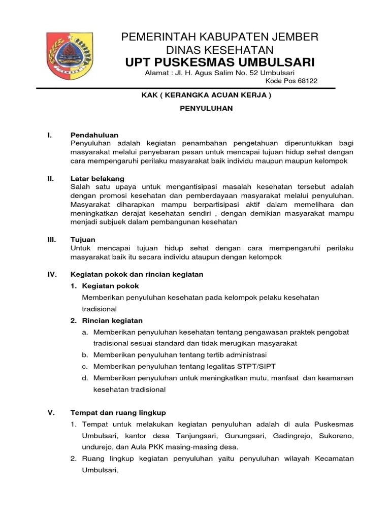 KAK Penyuluhan Hatra | PDF