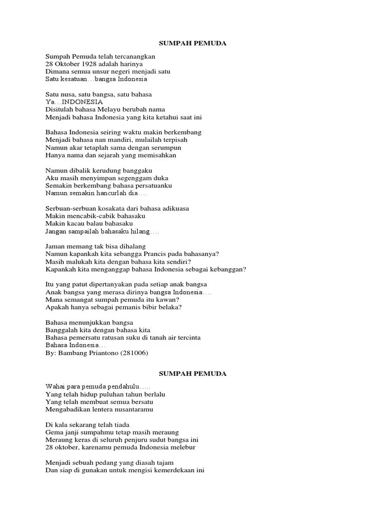 47+ Puisi Tentang Sumpah Pemuda Gif Contoh File Doc Puisi Tentang Sumpah  Pemuda | Pedia Edu