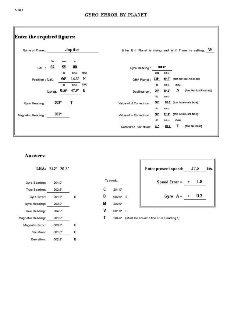 Gyro Error by PDF Scientific Observation Navigation