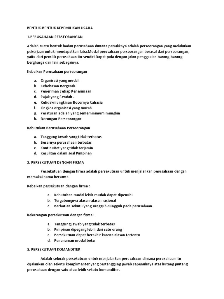 BENTUK Manajemen Makalah