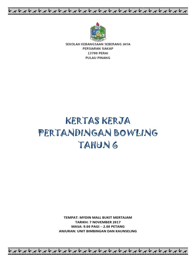 kertas kerja pertandingan bowling