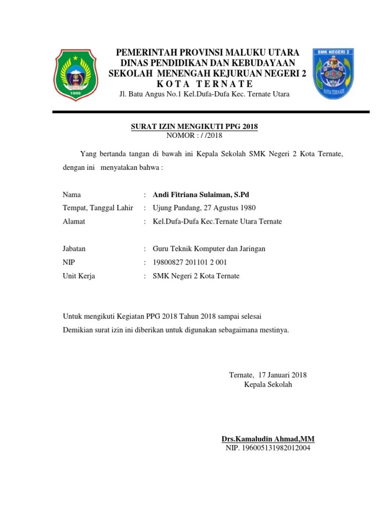 Surat Izin Ppg | Pdf