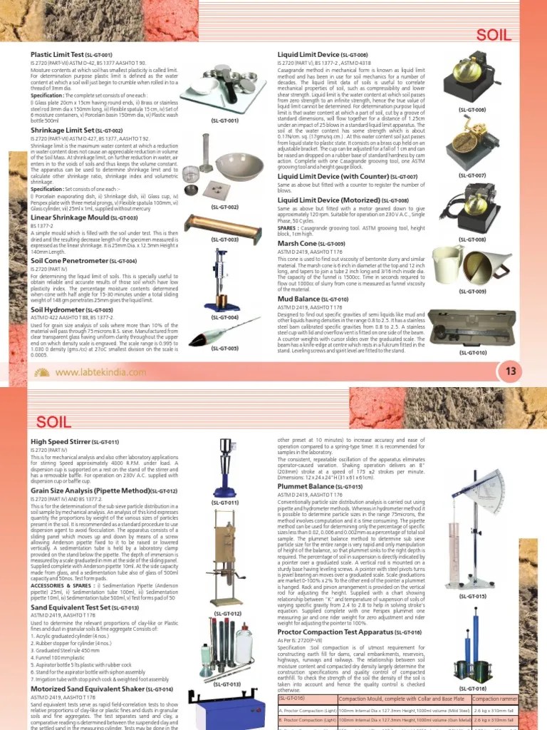 Soil Geotechnical Engineering Mechanics Testing Lab Equipments Materials Engineering