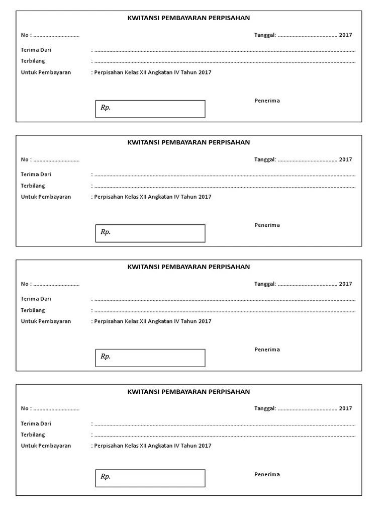 Form Kosong Kwitansi KOSONG