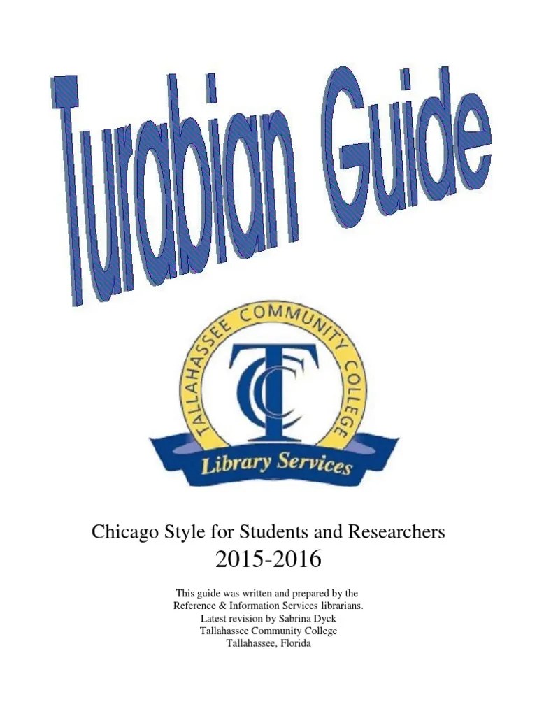 Turabian Guide Citation Note (Typography)