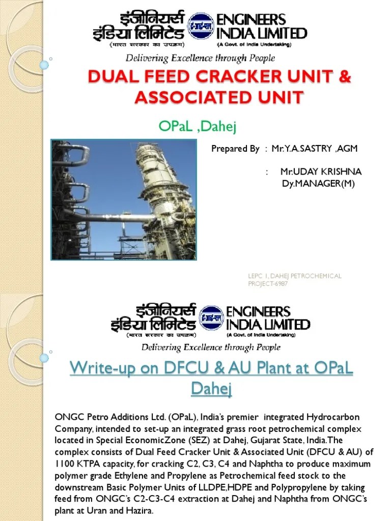 Duel Feed Cracker Unit Associated Unit PDF Cracking (Chemistry