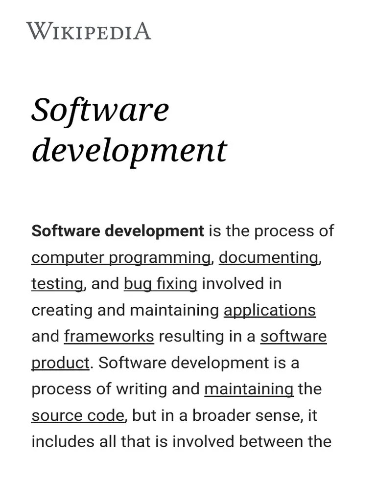 Software Development Wikipedia Programming Paradigms Software
