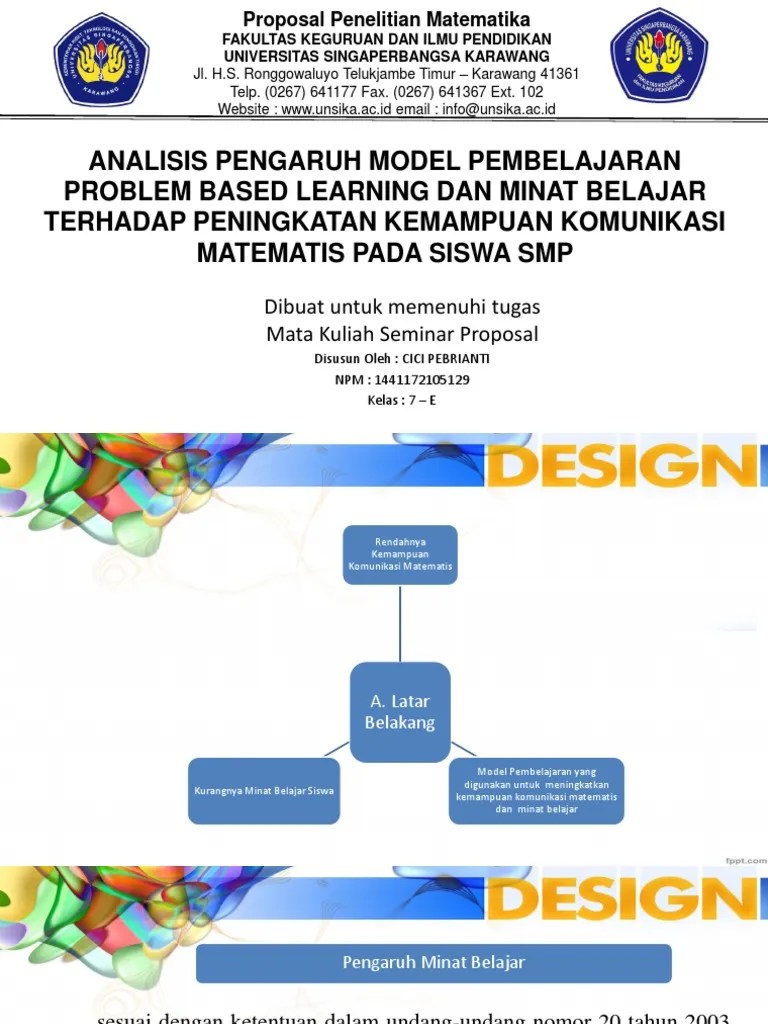 Ppt Seminar Proposal Skripsi Pendidikan Matematika Terkait Pendidikan