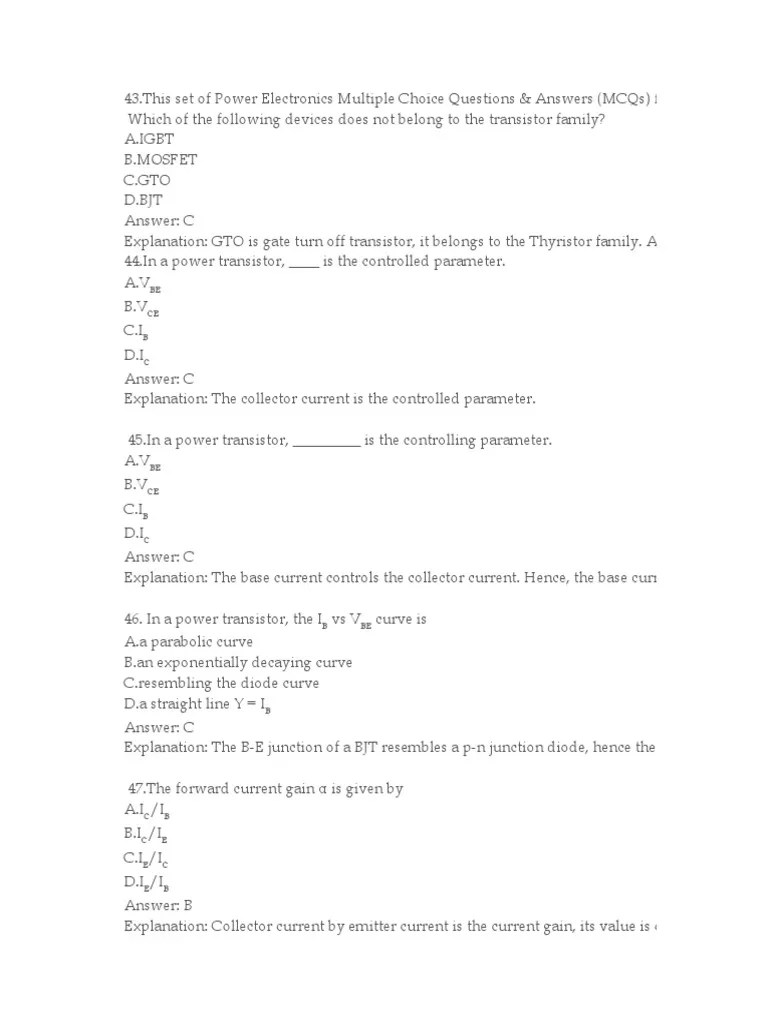 MCQ PDF Feedback Control System