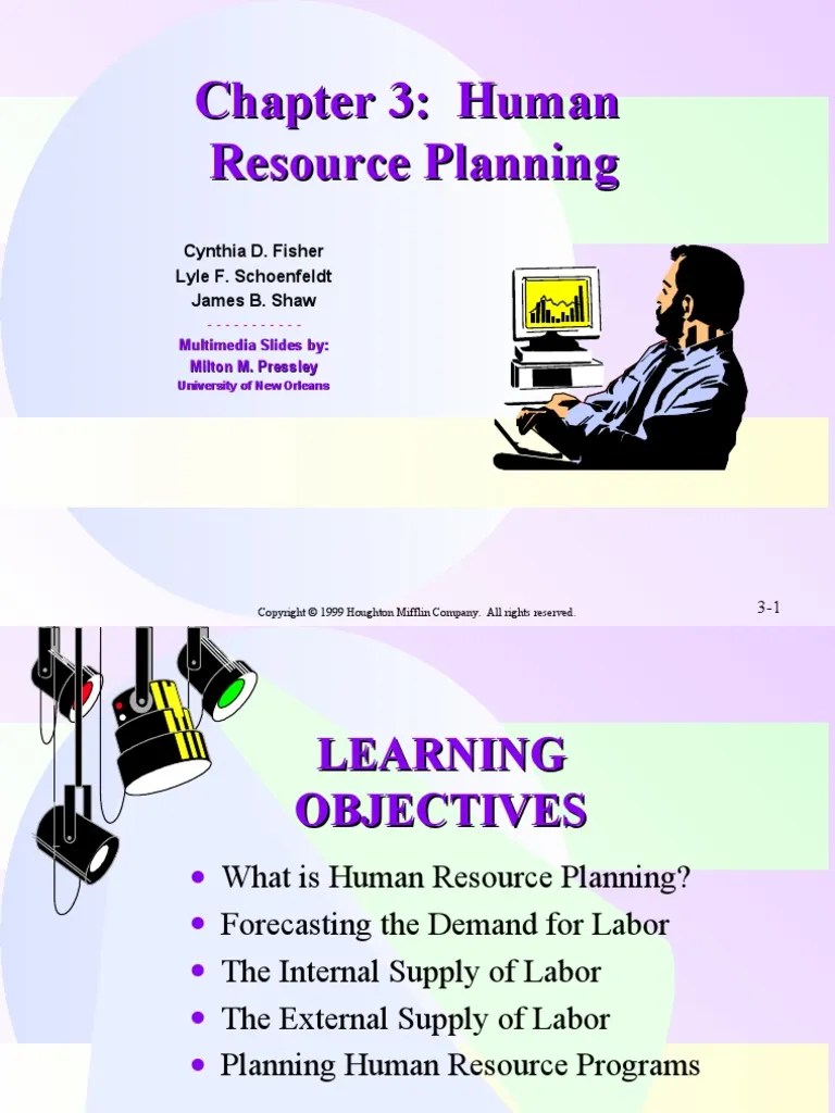 Chapter 3 Human Resource Planning PDF Forecasting Markov Chain
