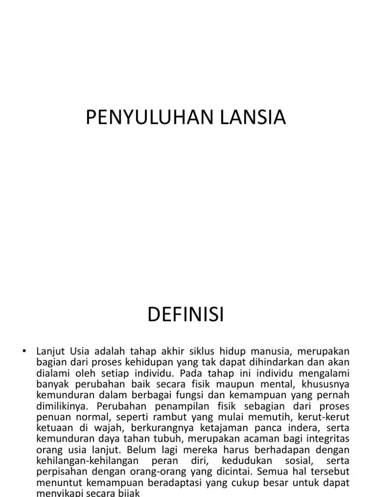 Penyuluhan Lansia