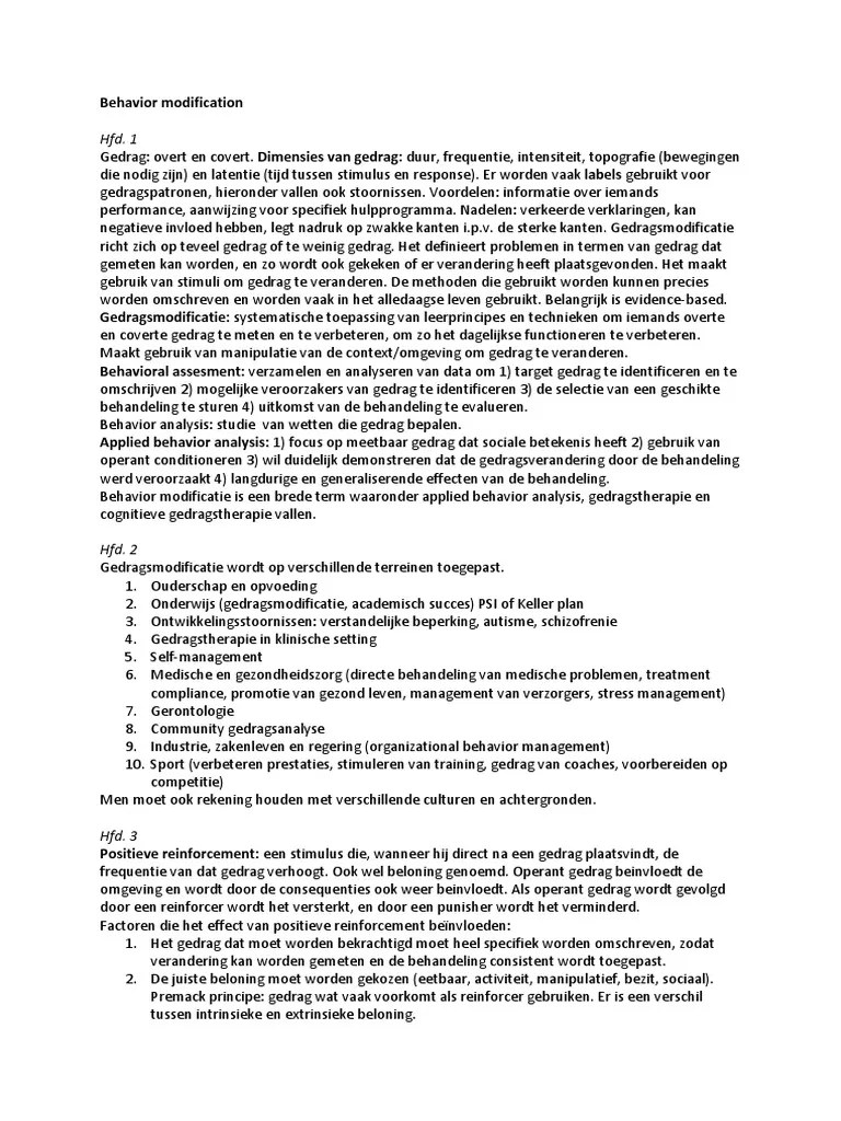 Behavior Modification