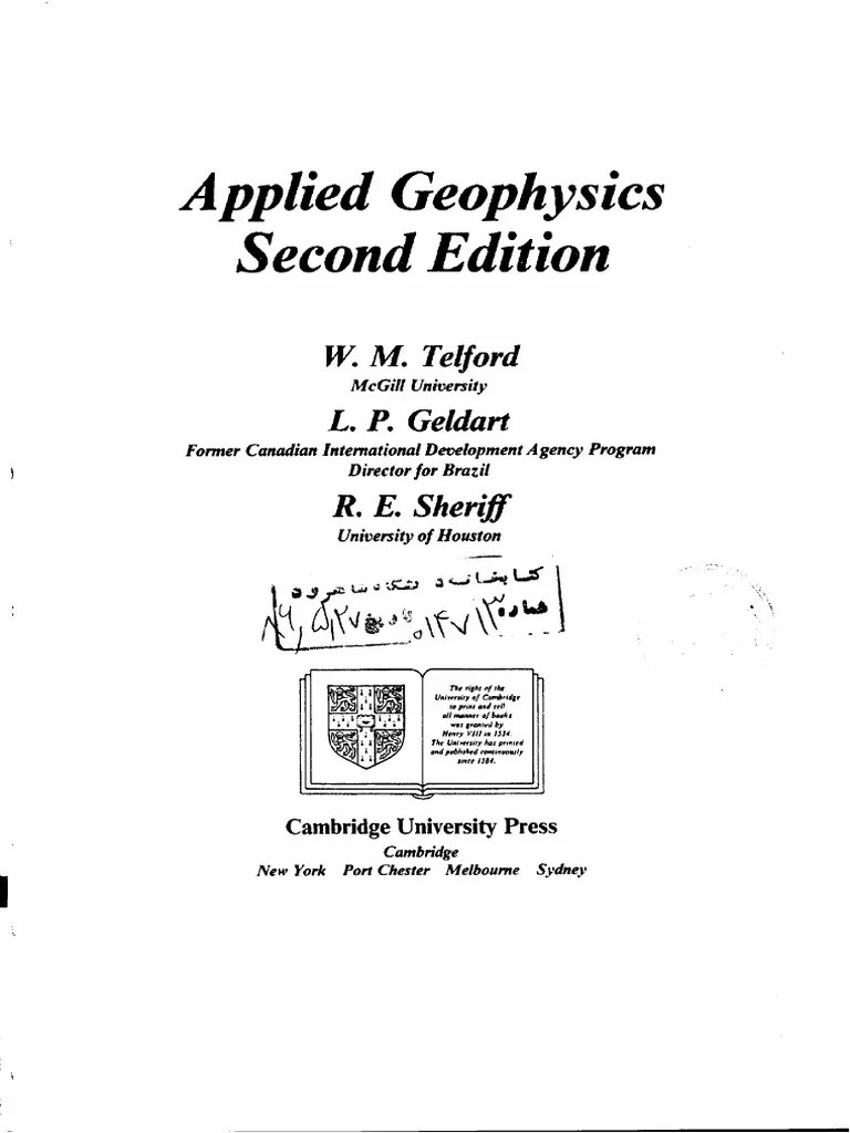 Applied GeophysicsSecond Edition PDF