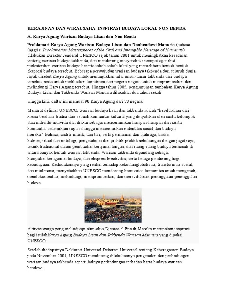 12+ Kerajinan Tangan Dengan Inspirasi Budaya Lokal Non Benda, Spesial!