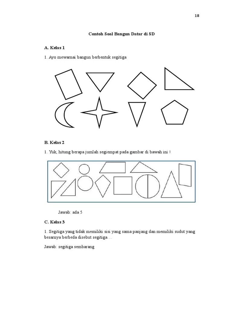 Contoh Soal Bangun Datar Di SD | PDF