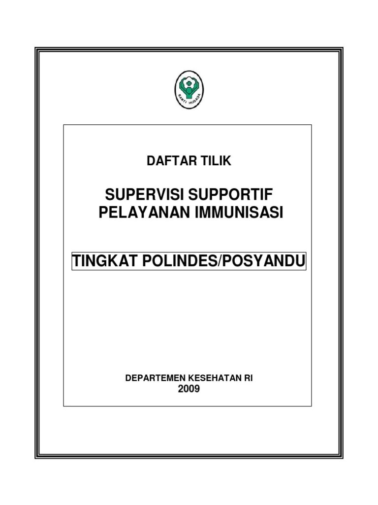 Daftar Tilik Imunisasi POLINDES | PDF