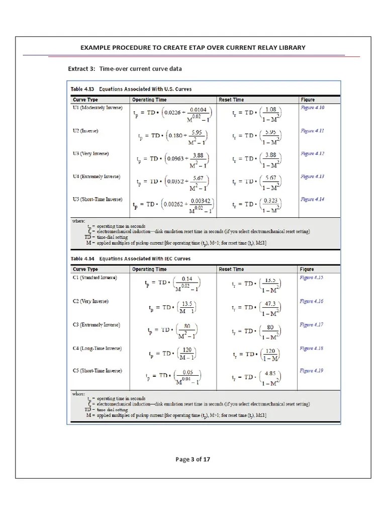 Relay Curve Formula PDF