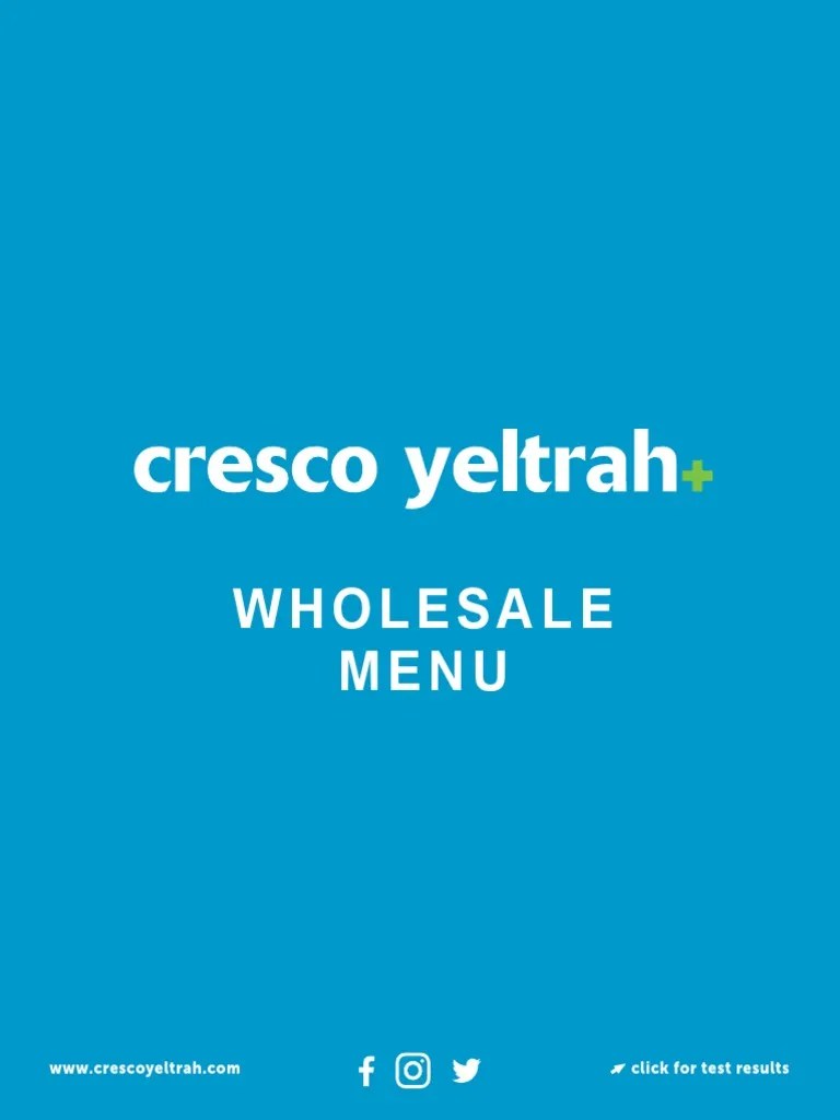 Cresco Yeltrah Products PDF Cannabis Psychoactive Drugs