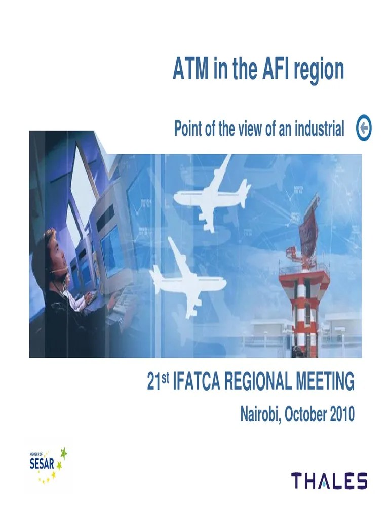 Thales Presentation Air Traffic Control Avionics