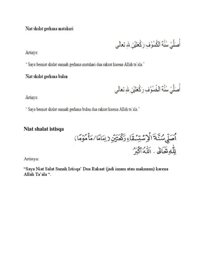 Niat Sholat Istikharah