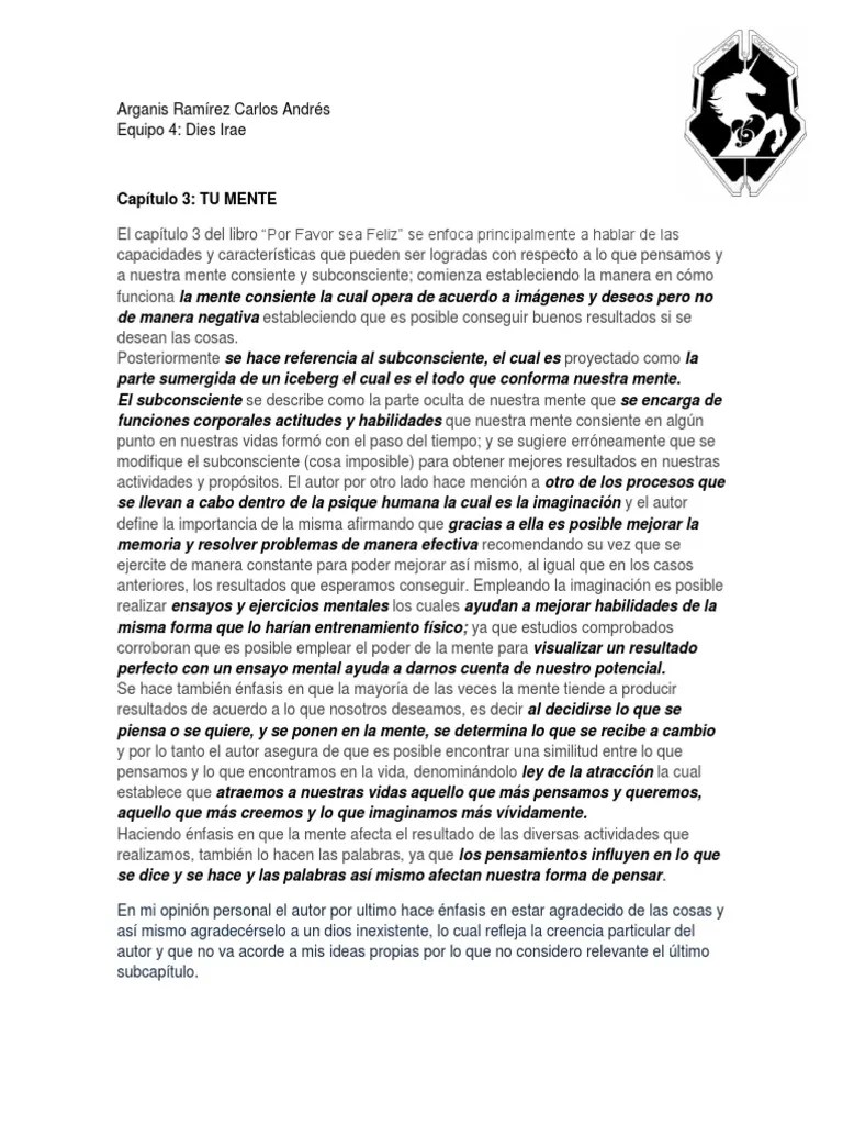 Por Favor Sea Feliz (Análisis Capitulo 3) Mente Aparición