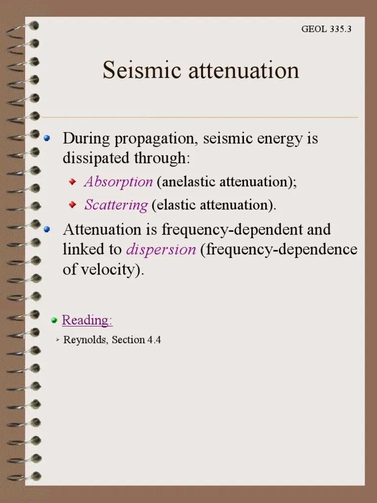 13 Attenuation Attenuation Scattering