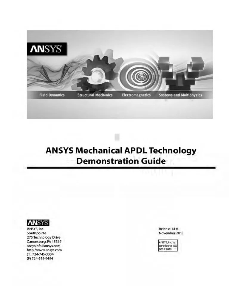 ANSYS Mechanical APDL Technology Demonstration Guide