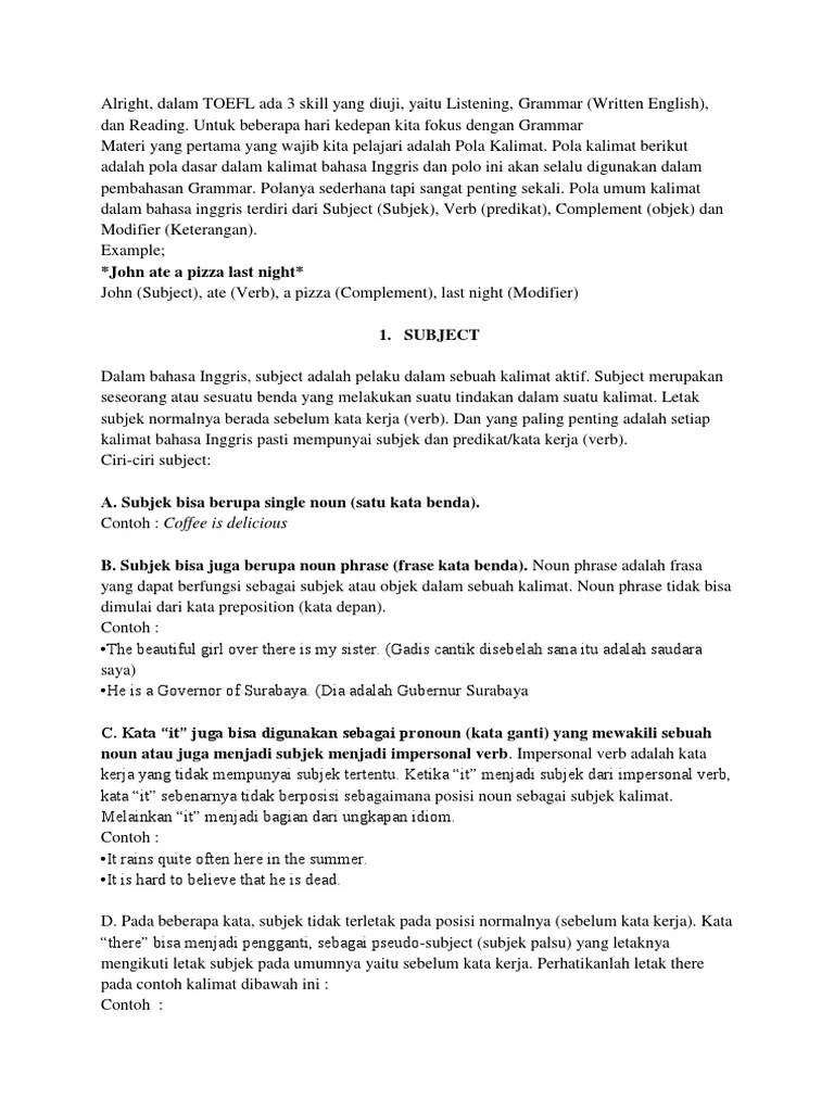 Ciri Ciri Kata Kerja Bahasa Inggris Ini Cirinya