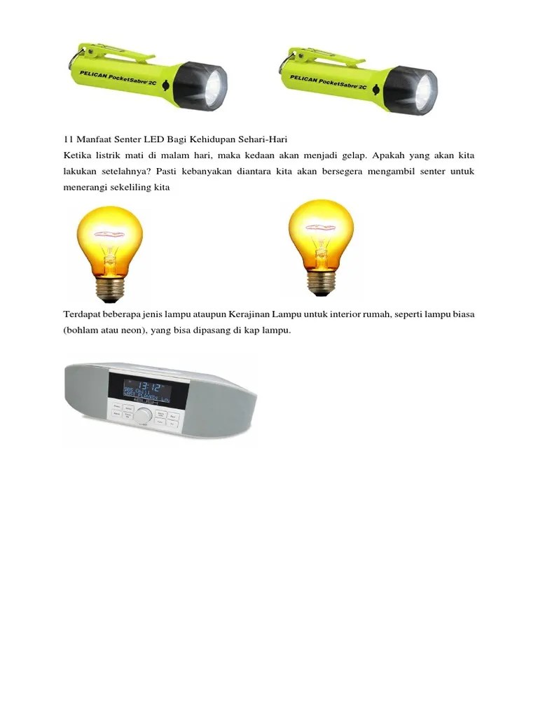 11 Manfaat Senter LED Bagi Kehidupan Sehari | PDF