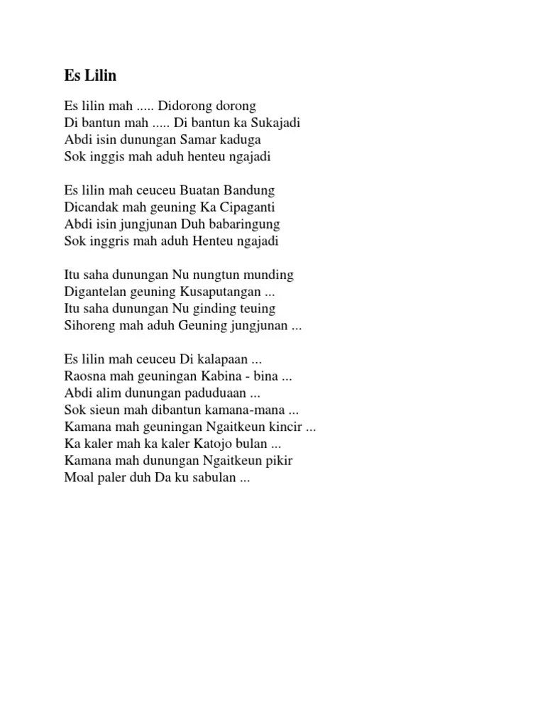 Lirik Lagu Es Lilin