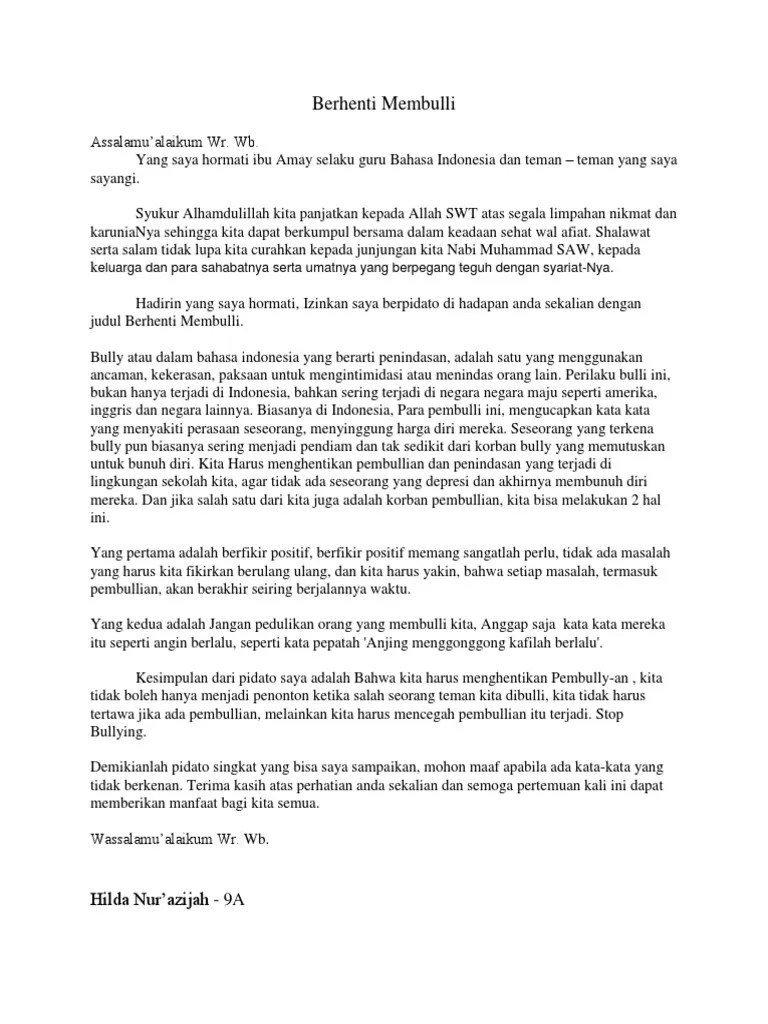 Naskah Pidato - Individu | PDF