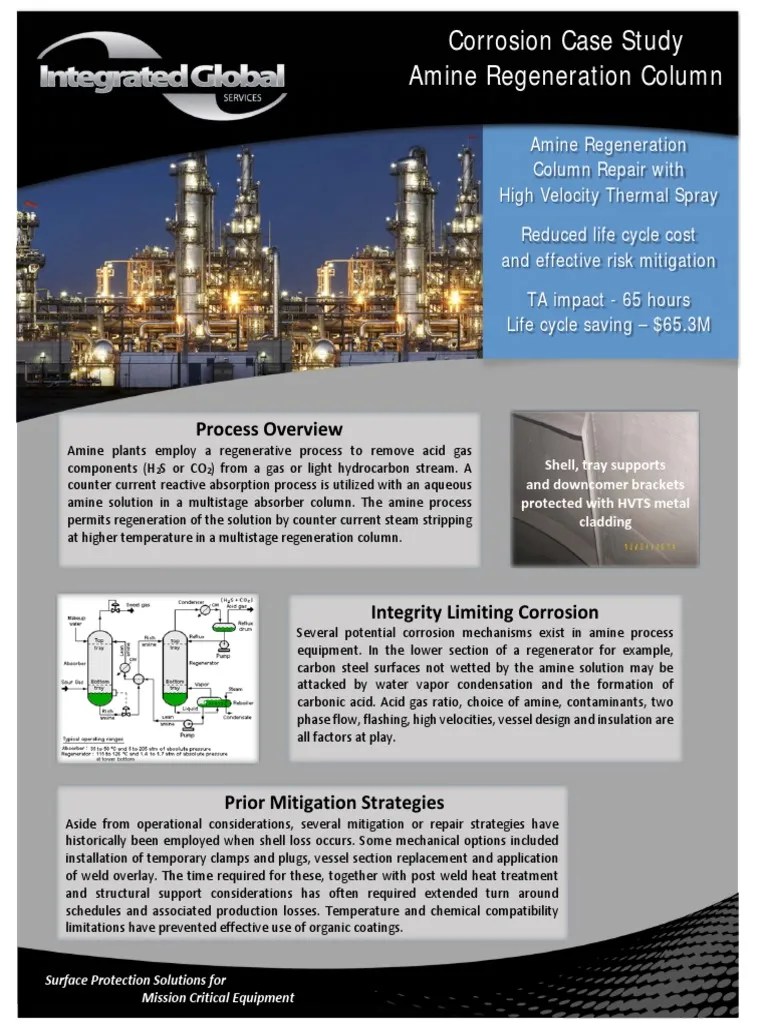 1. Case Study Amine Regeneration Column Corrosion Chemistry